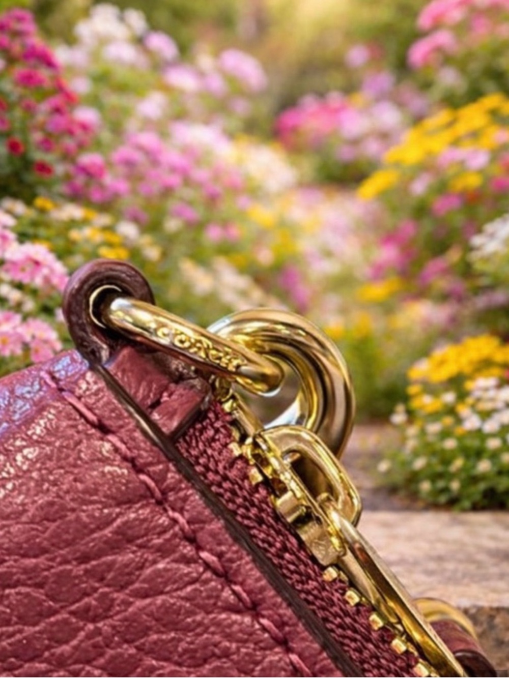 Coach Pink Leather Wristlet Clutch - Picture 4 of 6